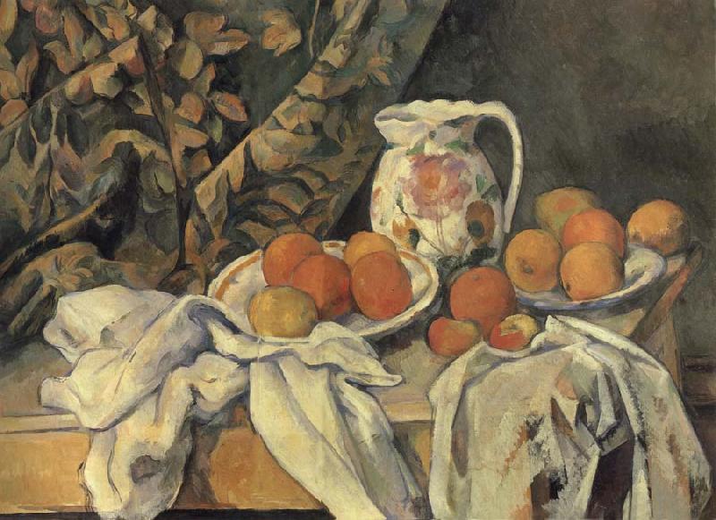 Paul Cezanne Still Life with Curtain China oil painting art